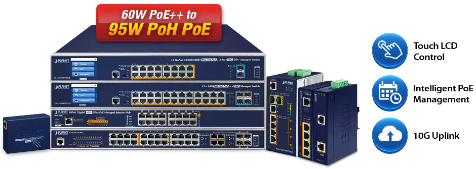 High poe. Switch Planet. Power over all.